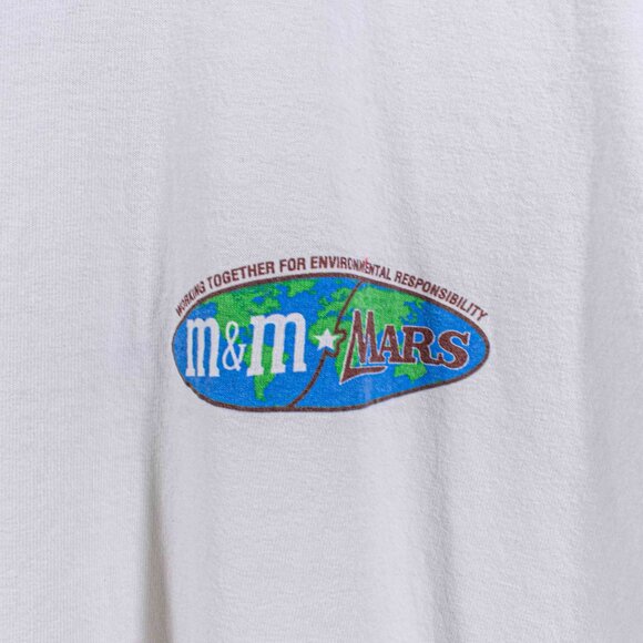 Mars M&M Candy Environmental Responsibility T-Shirt Large VTG 90s Earth Nature - Picture 1 of 11